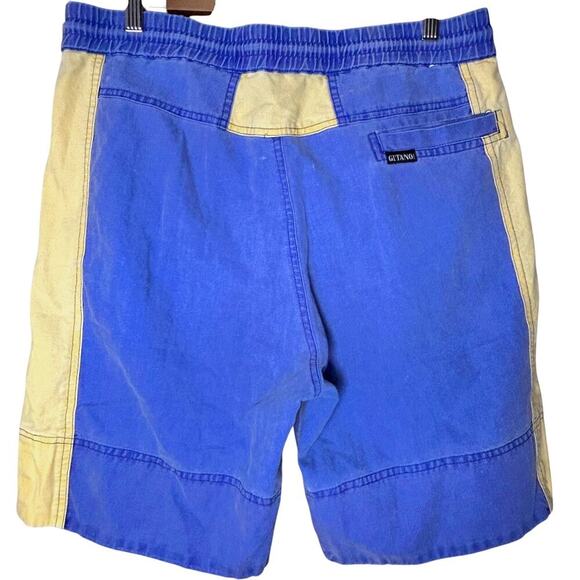 Vintage 80s PREPPY Gitano Colorblock Mens Shorts Size Medium Fisherman - Picture 4 of 6